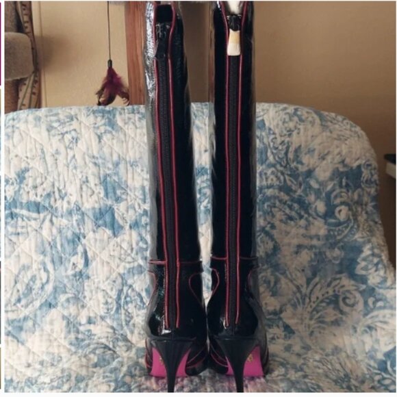 NEW Betsey Johnson VINTAGE KNEE HIGH BOOTS - Picture 5 of 15